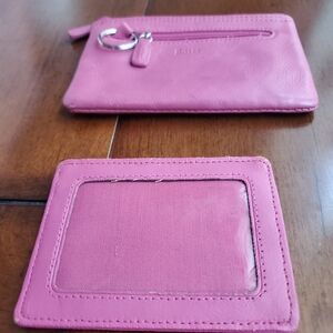 Rolfs Vibrant Pink Leather ID CARD coins Wallet